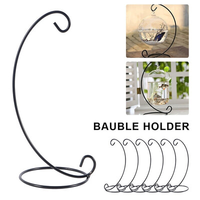 

26PCS Iron Plant Flower Glass Vase Hanging Stand Holder Beautiful Vase for Home Garden Decoration