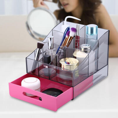 

Plastic Cosmetic Organizer Makeup Jewelry Case Box Storage Holder with Single DrawerMakeup Organizer Makeup Box