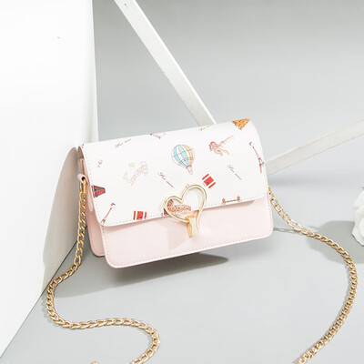 

INS Net Red Girl Summer 2019 Brief Fashion Single Shoulder Slant Bag with Hundred Chains