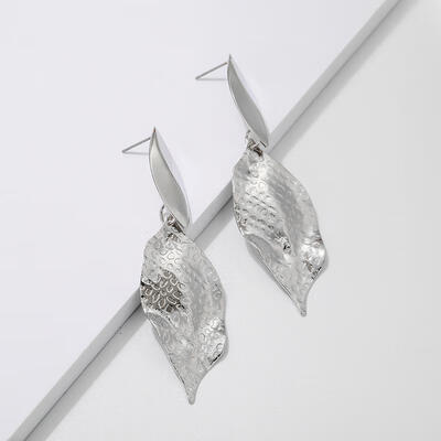 

Korean Trendy Earrings Simple Metal Leaves Dangle Drop Earrings For Women Long Statement Earings Fashion Jewelry 2019 Oorbellen