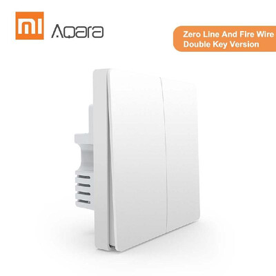 

Aqara QBKG12LM Wall Switch Intelligent Home Switching Remote Control Home Kit Mi Home AppZero Line And Fire Wire Double Key Versi