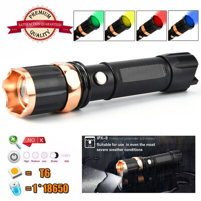 

Saidsome Tactical Police 10000Lumen XM- T6 LED 3Modes Flashlight Aluminum Torch flashlight lamp
