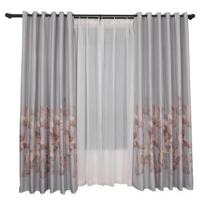 

Gobestart Leaves Sheer Curtain Tulle Window Treatment Voile Drape Valance 1 Panel Fabric