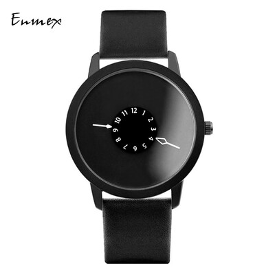 

Subversive second hand creative wristwatch when translating holiday gift Enmex inverted pointer concise watch