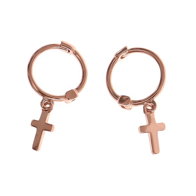 

Real 925 Sterling Silver Cross Charm Stud Earrings For Women Sterling-silver-jewelry Small Studs Earring Women Girls Jewelry