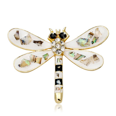 

Unisex Dragonfly Shaoe Insect Crystal Rhinestone Collar Brooch Pins Jewelry 1pc