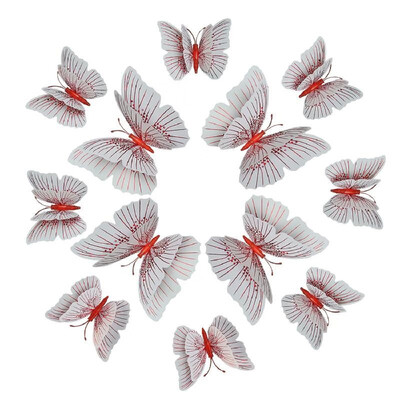 

12Pcs Wall Stickers Colorful PVC Butterfly Shape Wall Decal Sticker Home Living Room Nursery Refrigerator Stickers DIY Art Decorat