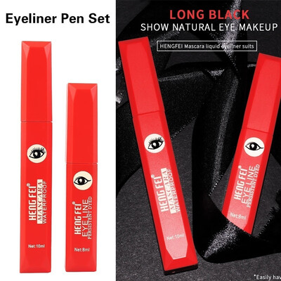 

HENGFEI Mascara Eyeliner Pen Set naturally curly slim waterproof&smudge-proof makeup easily