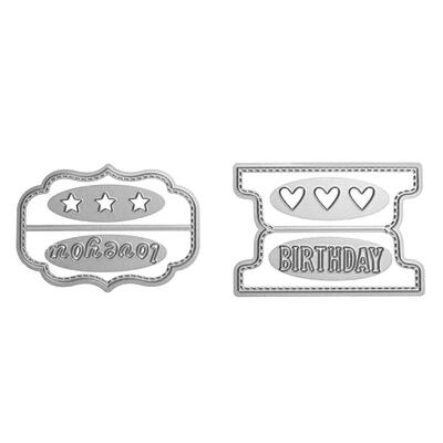 

6pcs Birthday Slogan DIY Cutting Dies Stencil Scrapbook Embossing Template