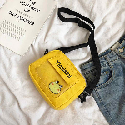 

Tailored Women 2019 New Canvas Bag Student Shoulder Bag Girl Small Messenger bag