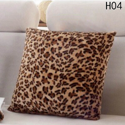 

Home Decorative Animal Skin Pattern Tiger Cat Cow Leopard Soft Fleece Sofa Car Faux Fur Cushion Cover