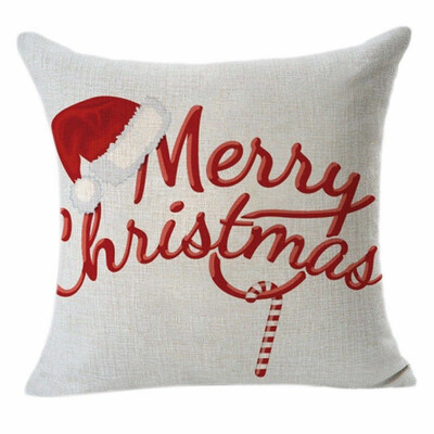 

〖Follure〗Christmas Pillow Case Santa Cotton Linen Sofa Car Throw Cushion Cover Home Decor