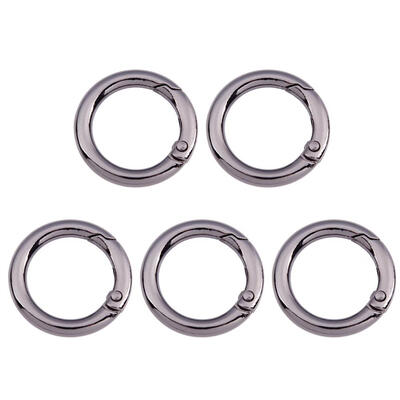 

5pcs Spring Gate O Ring Openable Keyring Bag Belt Strap Dog Chain Buckles