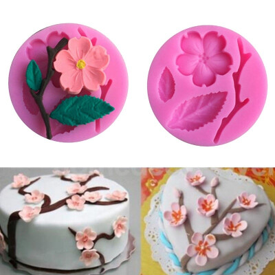 

Peach Blossom Cake Decorating Tool 3D Food-grade Silicone Mold Chocolate Candy Jello Baking Moldes De Silicona Para Reposteria