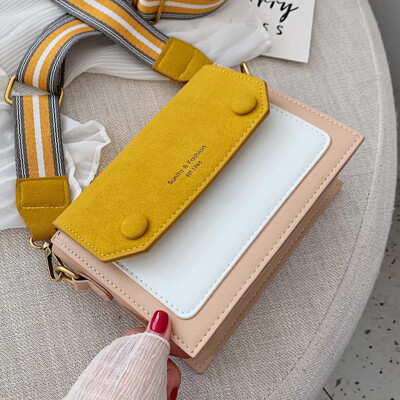 

New woman 2019 summer new Chaohan version hundred lap oblique satchel chain single shoulder bag hit color small square bag