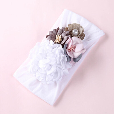 

Cute Baby Girls Princess Soft Flower Hairband Turban Headbands Wedding Party