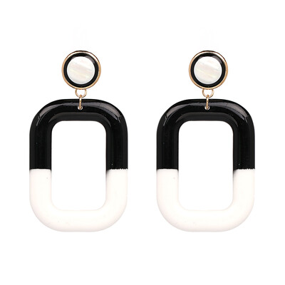 

2019 New Arrival Women Trendy Big Resin Square Drop Earrings Fashion Acrylic Earrings Party Gifts Jewelry Accessories