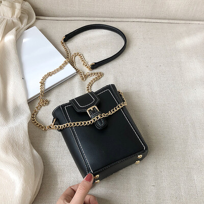 

French niche bag Messenger versatile ins handbags new 2019 fashion tide shoulder chain texture bucket bag