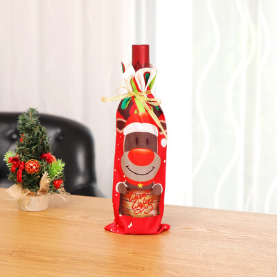 

〖Follure〗Red Wine Bag Wine Bottle Set Home Table Decoration Christmas Party Supplies