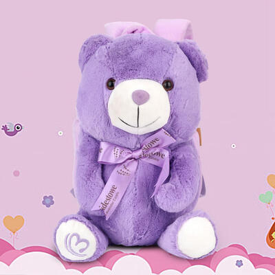 

Greensen Girls Plush Cartoon Bear Backpack Shoulder Bag for Birthday Christmas Gift