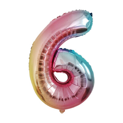 

Siaonvr 40 Inch Rainbow Gradient Number 0-9 Foil Digital Balloons For Birthday Party