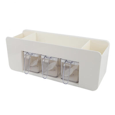 

Greensen Household Wall Mounted Kitchen Seasoning Storage Box Spice Shelf Condiment Rack
