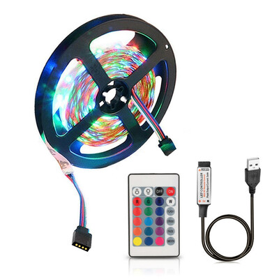 

ZDM USB 5V Flexible Discoloration RGB 2835 LED String Lamp with Remote Control