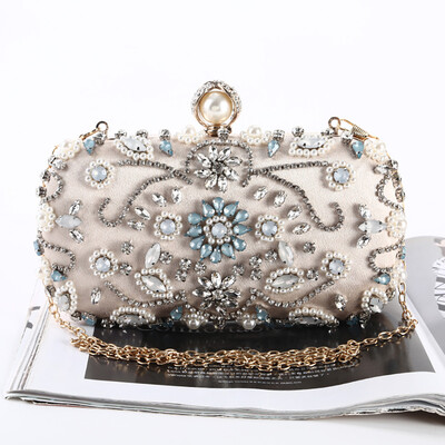 

Tailored Women Fashion Evening Handbag Diamond Beaded Party Clutch Shoulder Cross Bag