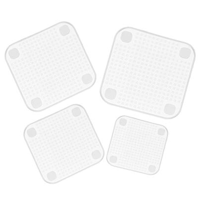 

4pcs Reusable Silicone Food Fresh Keeping Stretch Wrap Seal Film Bowl Cover