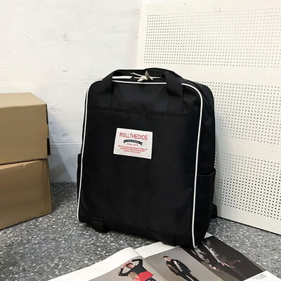 

Tailored Fashion Women Nylon Zipper Capacity Student Backpack Travel Couple Bag