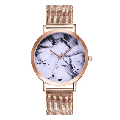 

〖Follure〗Woman Fashion Plant Pattern Alloy Steel Strap Analog Quartz Round Watch