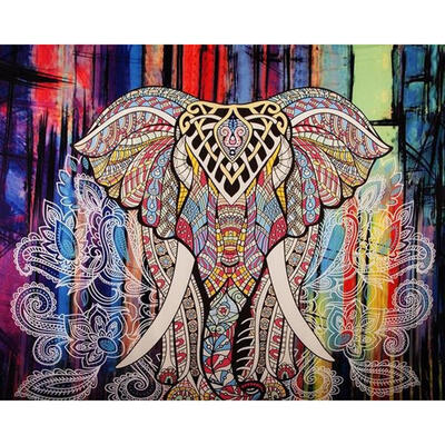 

Mandala Boho Elephant Printed Hanging Tapestry Yoga Mat Blanket Home Decor