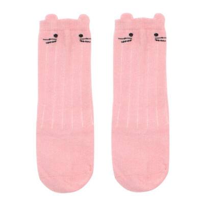 

Baby Girl Anti-slip Socks Infant Cartoon Cat Prrint Cotton Long Floor Socks