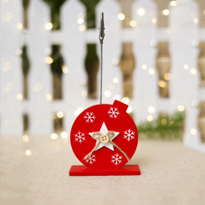 

Tailored Creative Christmas Wooden Business Card Holder Photo Clip Home Window Door Decor