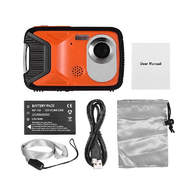 

1080P FHD Digital Camera 8 Mega Pixels CMOS 28 Inch LCD Display 8X Zoom 5M Waterproof Anti-shake Face Detect With Rechargeable Li