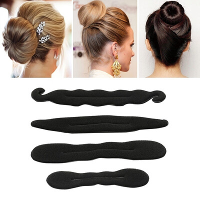 

4pcs Magic Sponge Clip Foam Donut Hair Styling Bun Curler Maker Ring Twist Tool
