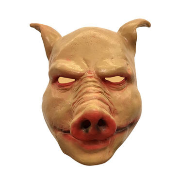 

Animal Horror Pig Head Mask Halloween Cosplay Costume Full Head Scary Pig Latex Mask Masquerade Dress Up Props Party Spoof Mask