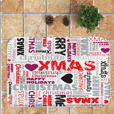

〖Follure〗Christmas Festival Entrance Door Bathroom Mat Indoor Bath Decor