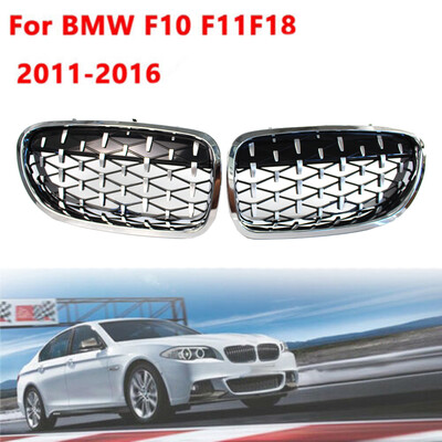 

1 Pair Replacement for BMW F10 F11 F18 01-06 Electroplating Front Grille Hood Nose Replacement Kidney Grills