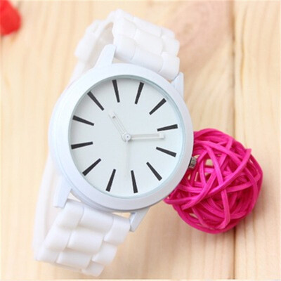 

Geneva watch ice cream candy color silicone belt simple hollow pointer male&female students couple quartz watch