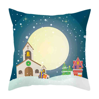

Siaonvr Christmas Pillow Cover Decor Pillow Case Sofa Waist Throw Cushion Cover