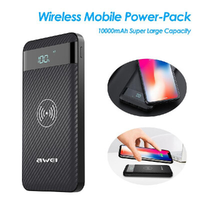 

AWEI Wireless Power-Bank 10000mAh Mobile Power-Pack Portable Fast Charging Backup External Battery-Pack for Mobile Phone