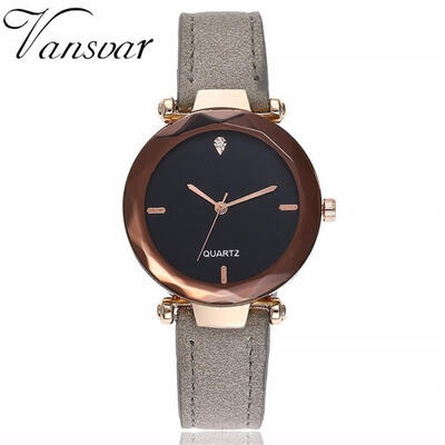 

Vansvar Brand Women Watch Luxury Brand Casual Simple Quartz Clock For Women Leather Strap Wrist Watches