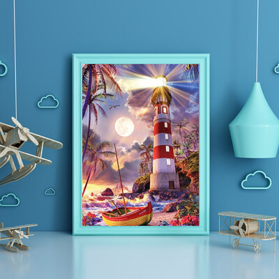 

Gobestart 5D DIY Diamond Painting Embroidery Round Diamond Home Decor Gift