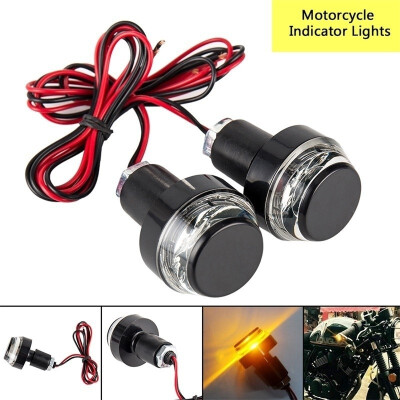 

New Style 2Pcs Motorcycle Turn Signal Led Light Indicator Blinker Handle Bar Indicator Blub End Handlebar