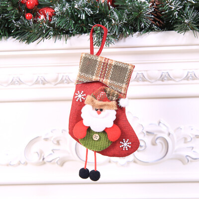 

JPGIF Christmas Stocking Mini Sock Santa Claus Candy Gift Bag Xmas Tree Hanging Decor