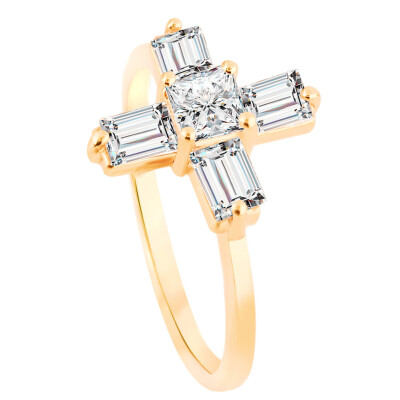 

Supplies Cross Stylish Crystal Cross Jewelry Fashion Rings Silver Retro Adjustable Jewelry Rings Ring Handmade