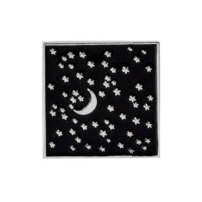 

Dark Moon Star Mountain Hand Badges Gothic Design Enamel Brooches Pins Black New Brooches & Pins