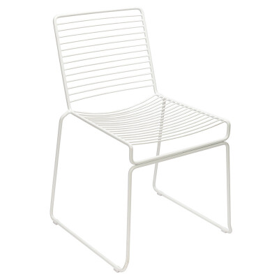 

2pcs Modern Minimalist Style Chair Wire Leisure Chair for Cafe White Color