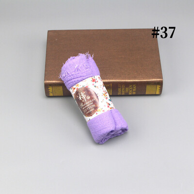

Solid color cotton&linen female headscarf new pleated monochrome ethnic wind hairs must-have scarf wholesale L090